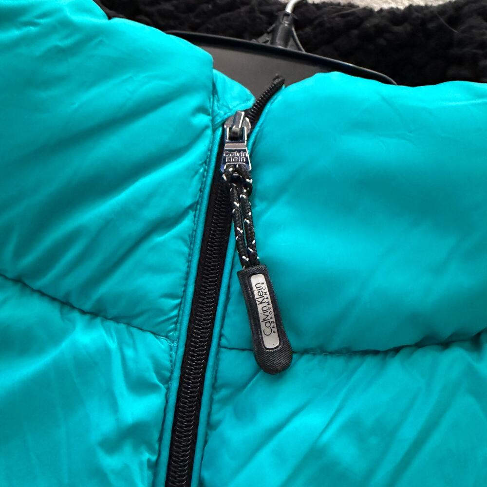Calvin Klein aqua zip up puffer vest tennis activewear - Picture 7 of 12